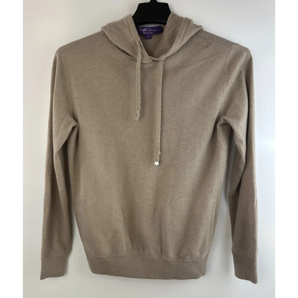 Ralph Lauren Purple Label 100% Cashmere Hoodie Sweater Italy S/P Luxury Designer - Picture 2 of 16